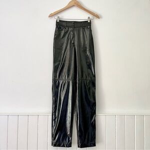 Aritzia Wilfred High Waisted Glossy Vinyl Funk Pants Size 00